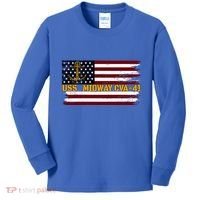 Aircraft Carrier Uss Midway Cva41 Veterans Day FatherS Day Great Gift Kids Long Sleeve Shirt thumb 0