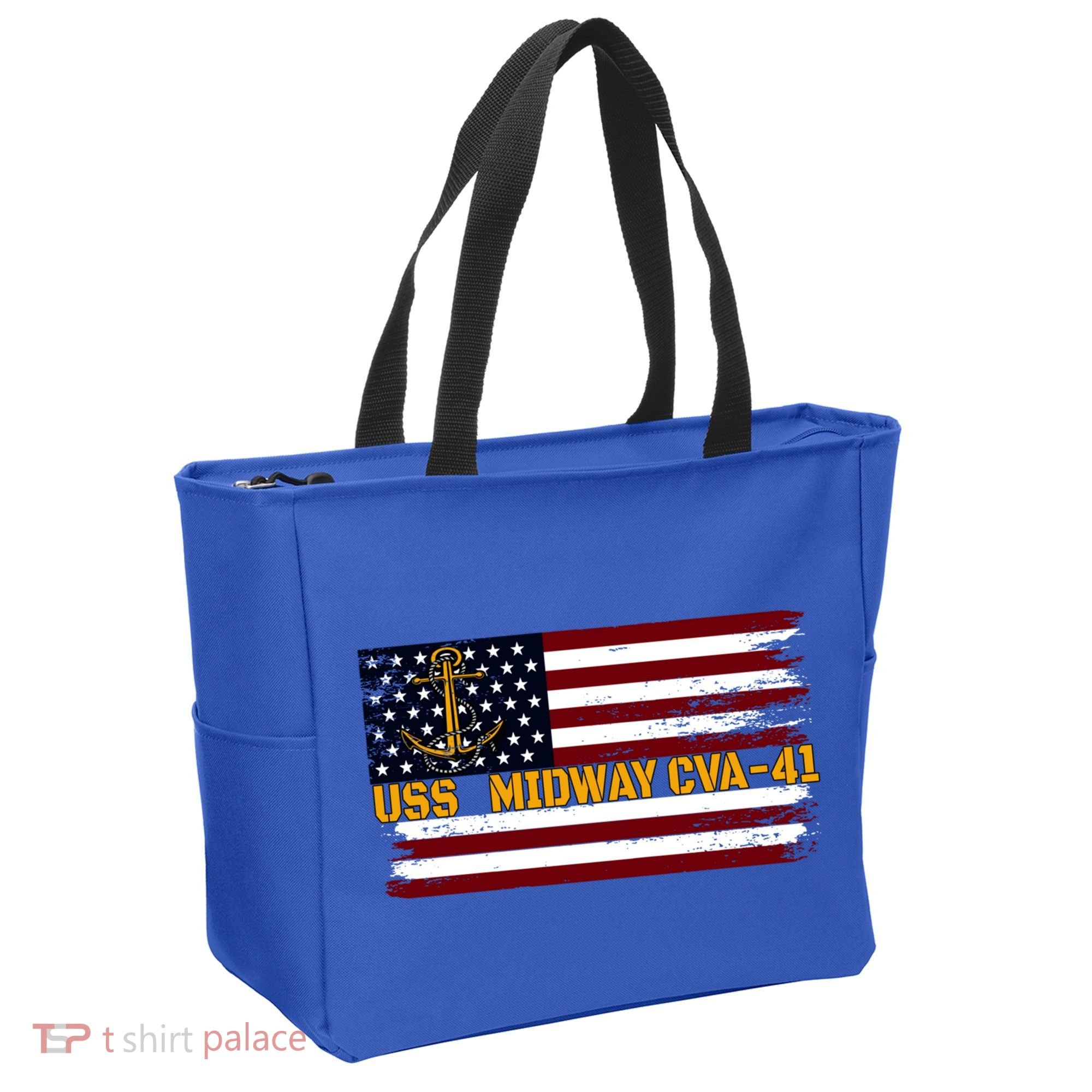 Aircraft Carrier Uss Midway Cva41 Veterans Day FatherS Day Great Gift Tote Bag
