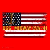 Aircraft Carrier Uss Midway Cva41 Veterans Day FatherS Day Great Gift Santa Hat thumb 1