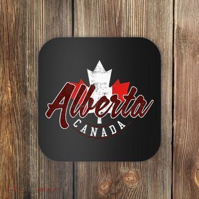 Alberta Canada Vintage Canadian Province Coaster