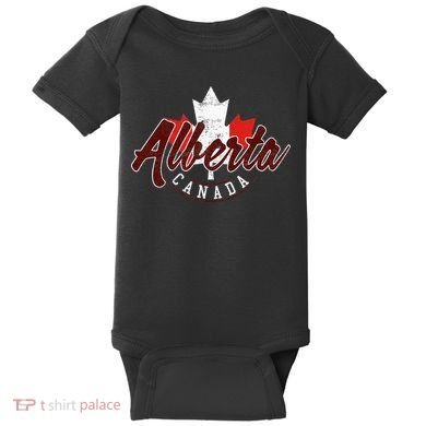 Alberta Canada Vintage Canadian Province Baby Bodysuit