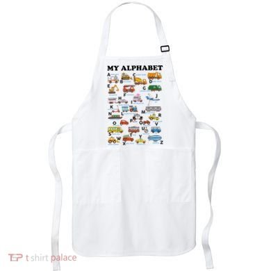 Alphabet Construction Vehicles ABC Learning Teaching Apron