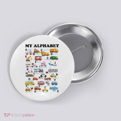 Alphabet Construction Vehicles ABC Learning Teaching Button