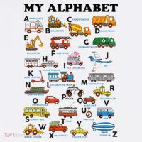 Alphabet Construction Vehicles ABC Learning Teaching Pajama Set thumb 2