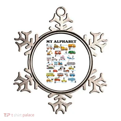 Alphabet Construction Vehicles ABC Learning Teaching Ornament