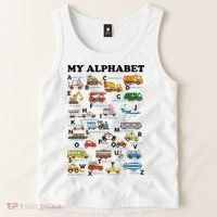 Alphabet Construction Vehicles ABC Learning Teaching Tank Top thumb 2