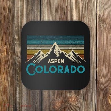 Aspen Colorado Vintage Coaster