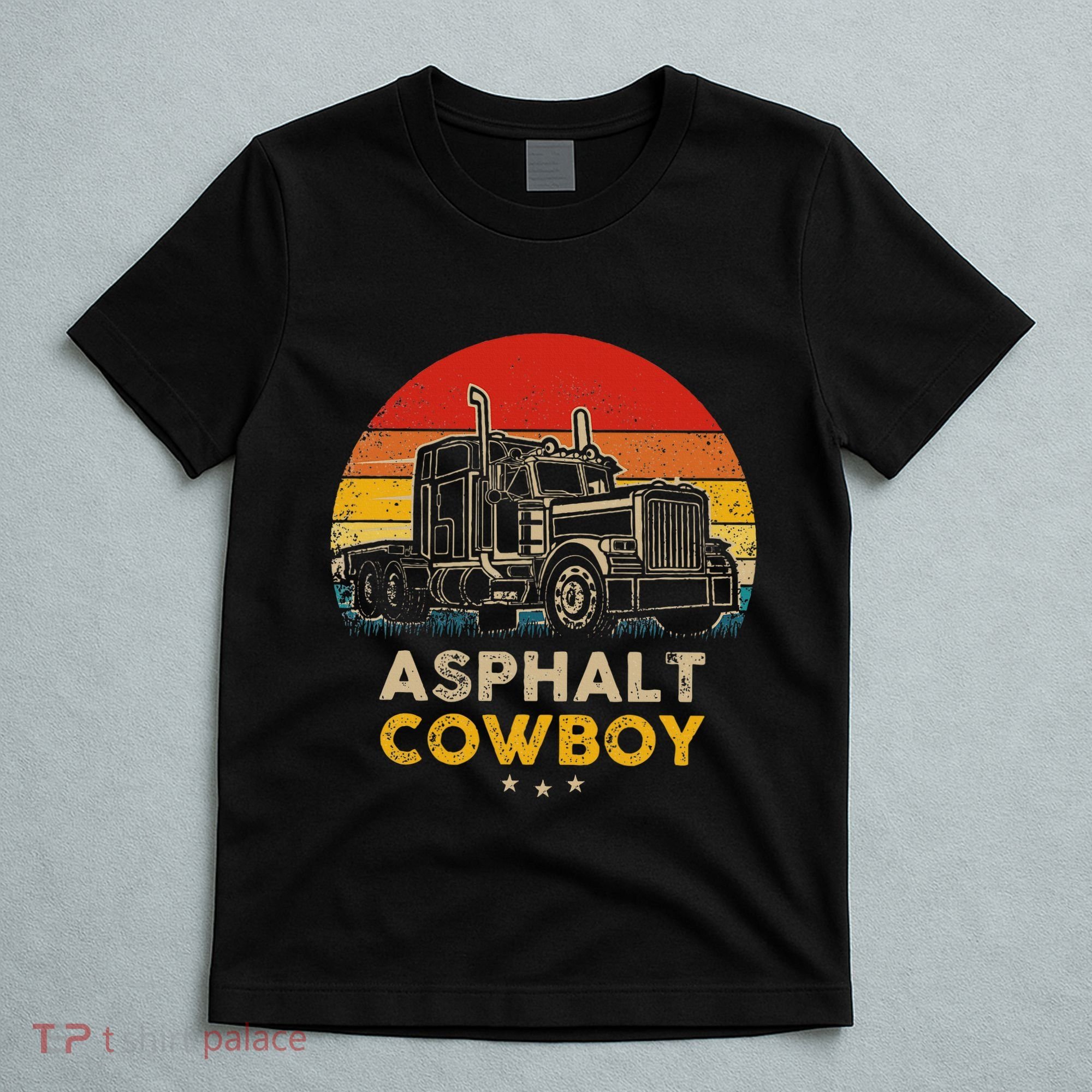 Asphalt Cowboy Vintage Trucker Retro Style T-Shirt