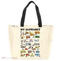 Alphabet Construction Vehicles Abc Learning Teaching Tote Bag thumb 0