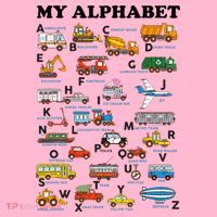 Alphabet Construction Vehicles Abc Learning Teaching Coaster thumb 2