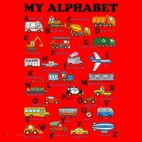 Alphabet Construction Vehicles Abc Learning Teaching Santa Hat thumb 1