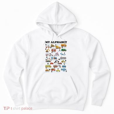 Alphabet Construction Vehicles Abc Learning Teaching Hoodie