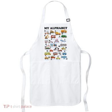 Alphabet Construction Vehicles Abc Learning Teaching Apron