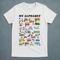 Alphabet Construction Vehicles Abc Learning Teaching T-Shirt thumb 5