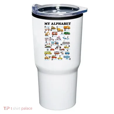 Alphabet Construction Vehicles Abc Learning Teaching Tumbler