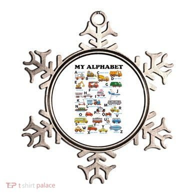 Alphabet Construction Vehicles Abc Learning Teaching Ornament