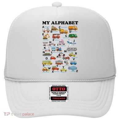 Alphabet Construction Vehicles Abc Learning Teaching Hat