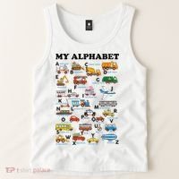 Alphabet Construction Vehicles Abc Learning Teaching Tank Top thumb 2