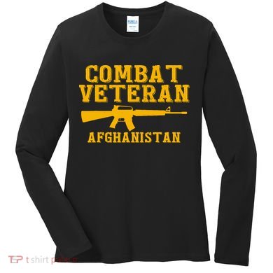 Afghanistan Combat Veteran Proud Women's Long Sleeve Shirt