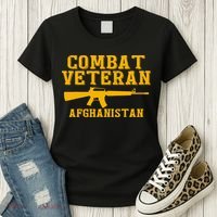 Afghanistan Combat Veteran Proud Women's T-Shirt thumb 3