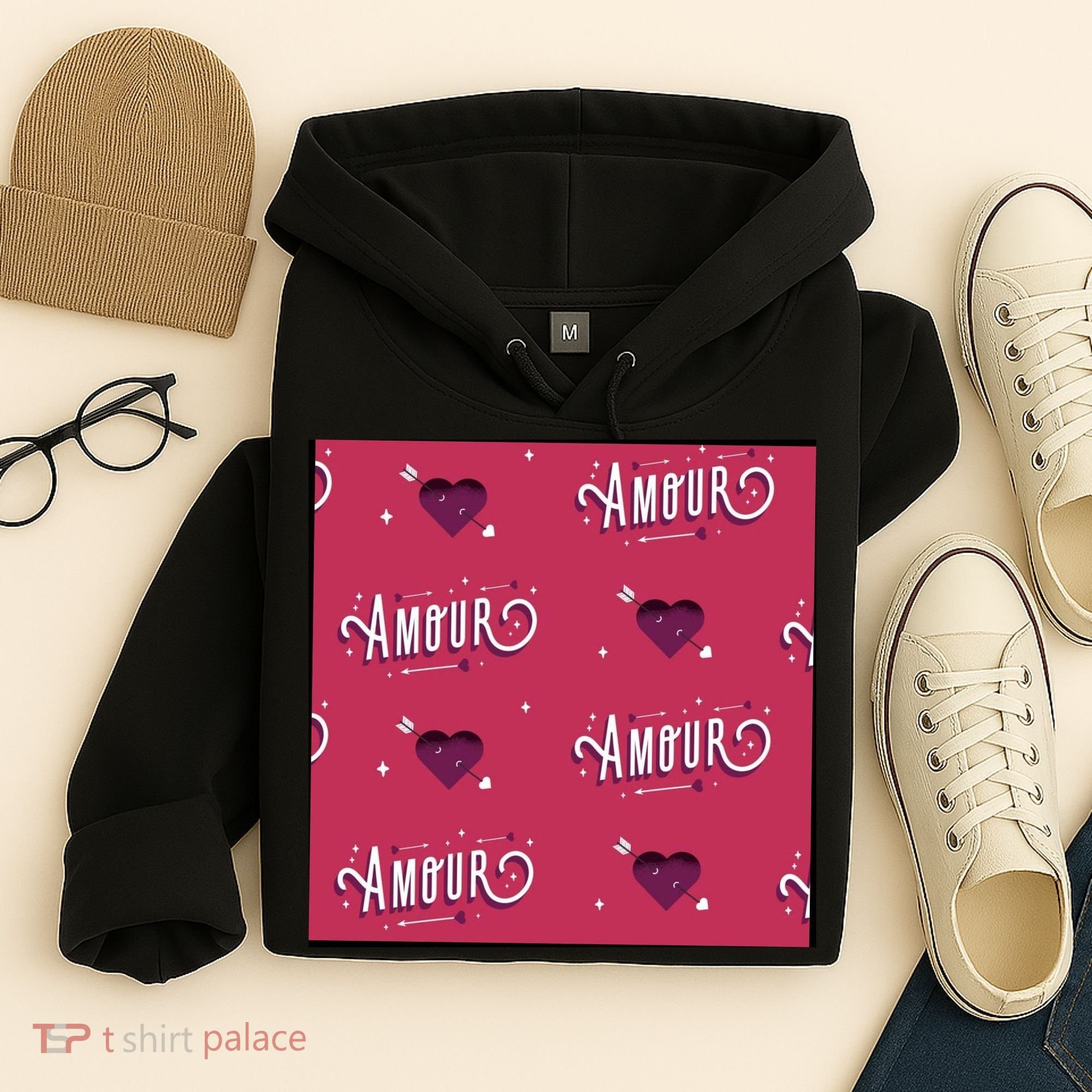 Amour Cute Valentine's Day Gift Hoodie
