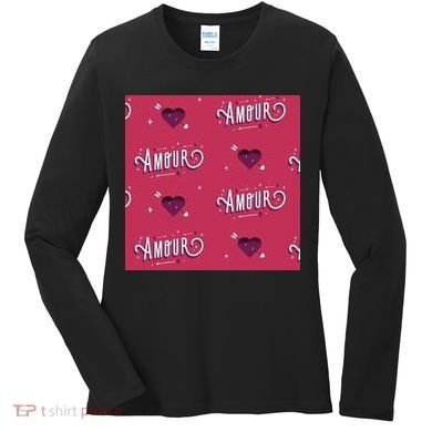 Amour Cute Valentine's Day Gift Women's Long Sleeve Shirt