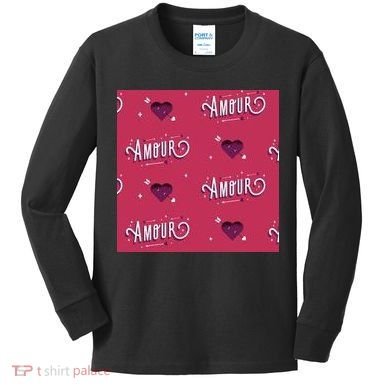 Amour Cute Valentine's Day Gift Kids Long Sleeve Shirt