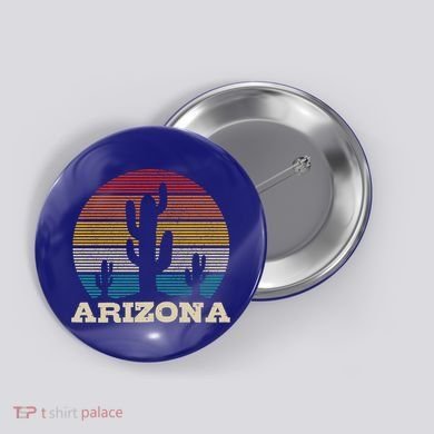Arizona Cactus Vintage Retro Desert Souvenir Gift Button