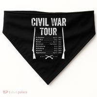 American Civil War Tour Battle Dates Reenactment Gettysburg USA-Made Doggie Bandana thumb 0