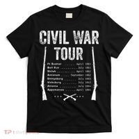 American Civil War Tour Battle Dates Reenactment Gettysburg T-Shirt thumb 0