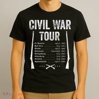 American Civil War Tour Battle Dates Reenactment Gettysburg T-Shirt thumb 3