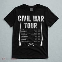 American Civil War Tour Battle Dates Reenactment Gettysburg T-Shirt thumb 5