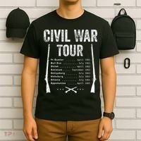 American Civil War Tour Battle Dates Reenactment Gettysburg T-Shirt thumb 6
