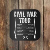 American Civil War Tour Battle Dates Reenactment Gettysburg Coaster thumb 0