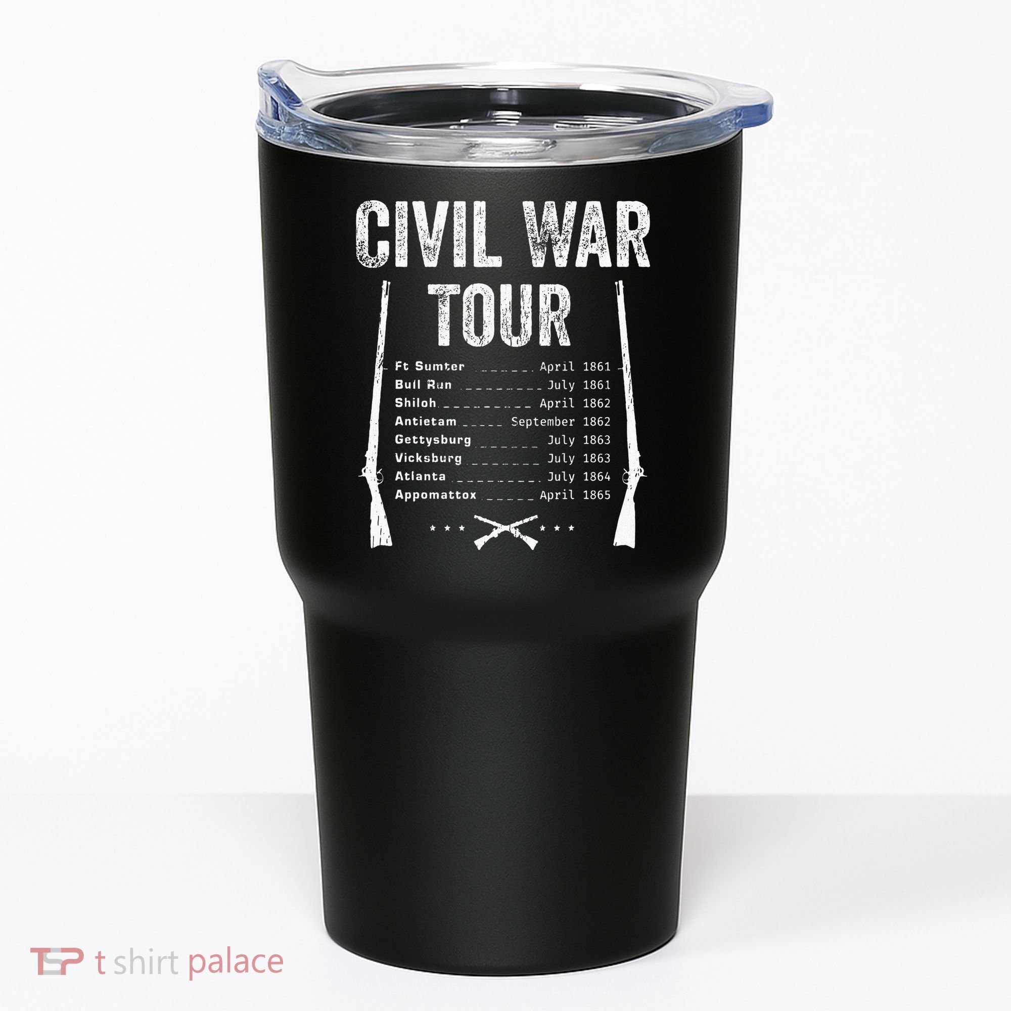 American Civil War Tour Battle Dates Reenactment Gettysburg Tumbler