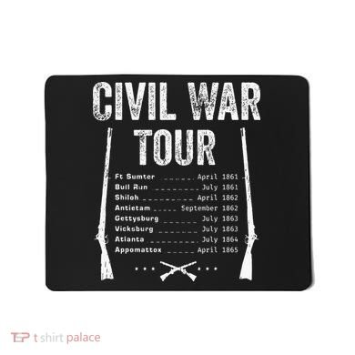 American Civil War Tour Battle Dates Reenactment Gettysburg Mousepad