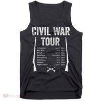 American Civil War Tour Battle Dates Reenactment Gettysburg Tank Top thumb 0