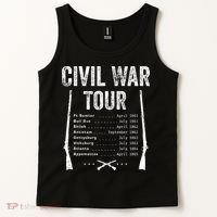 American Civil War Tour Battle Dates Reenactment Gettysburg Tank Top thumb 2