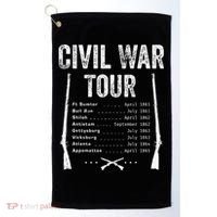 American Civil War Tour Battle Dates Reenactment Gettysburg Golf Towel thumb 0