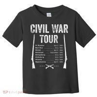 American Civil War Tour Battle Dates Reenactment Gettysburg Toddler T-Shirt thumb 0