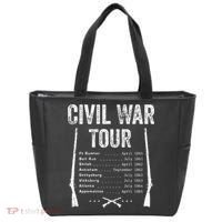 American Civil War Tour Battle Dates Reenactment Gettysburg Tote Bag thumb 0