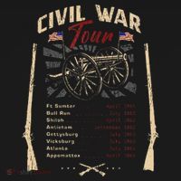 American Civil War Battle Dates Reenactment Gettysburg USA-Made Doggie Bandana thumb 2