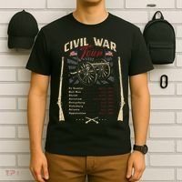 American Civil War Battle Dates Reenactment Gettysburg T-Shirt thumb 6