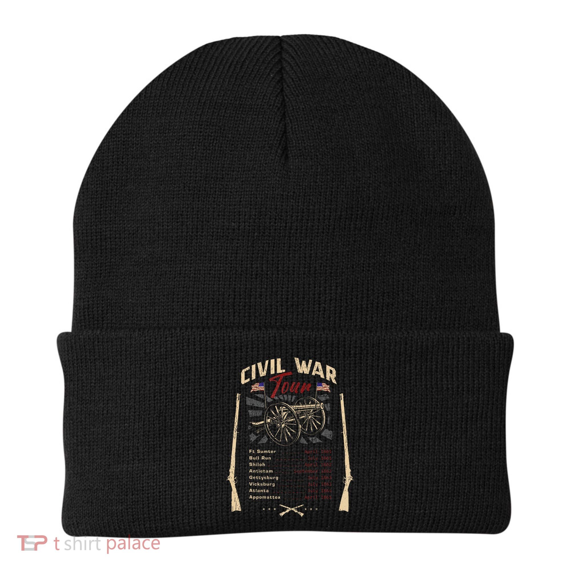 American Civil War Battle Dates Reenactment Gettysburg Beanie