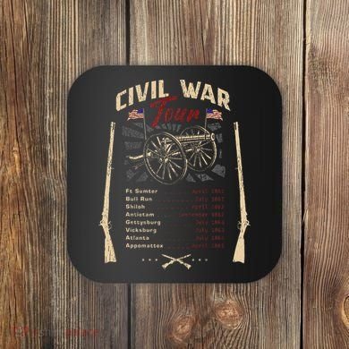 American Civil War Battle Dates Reenactment Gettysburg Coaster