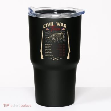 American Civil War Battle Dates Reenactment Gettysburg Tumbler