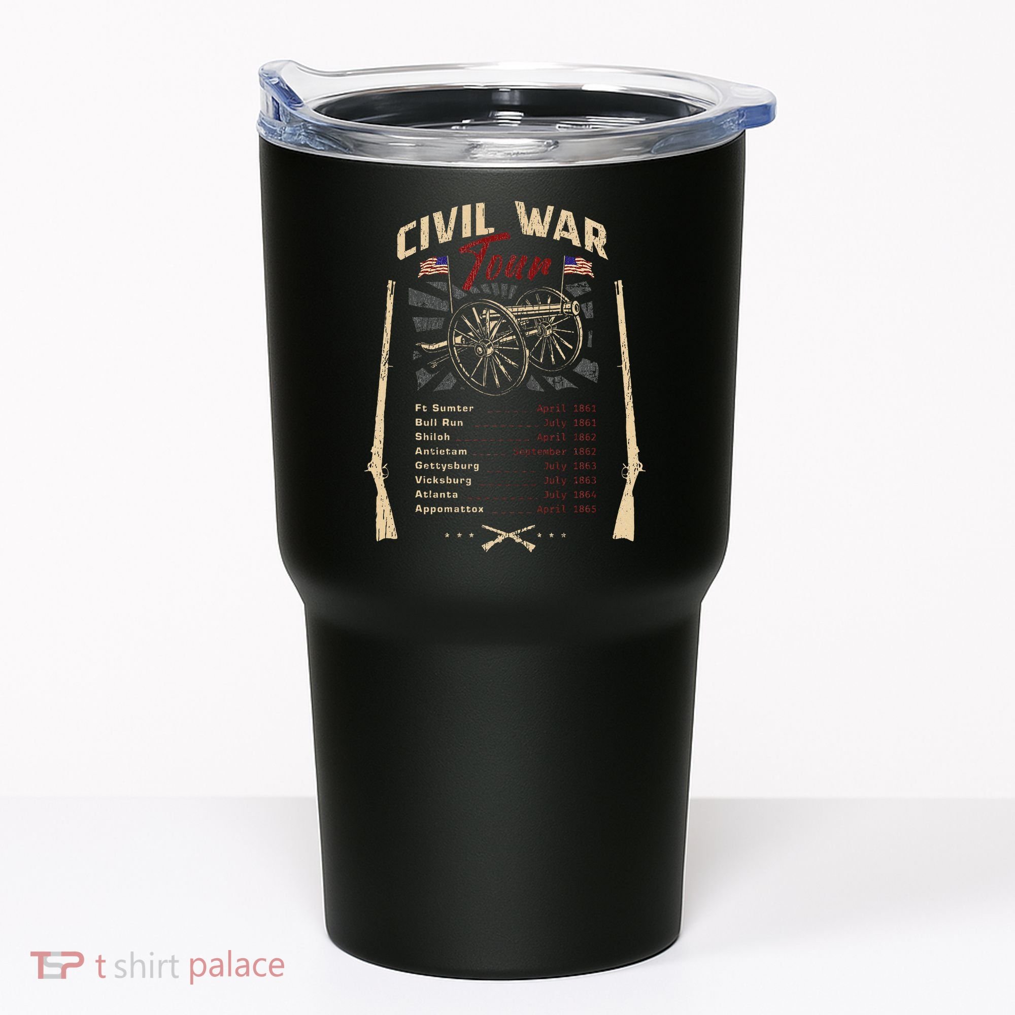 American Civil War Battle Dates Reenactment Gettysburg Tumbler