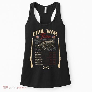American Civil War Battle Dates Reenactment Gettysburg Women's Tank Top