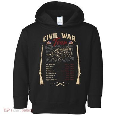 American Civil War Battle Dates Reenactment Gettysburg Toddler Hoodie