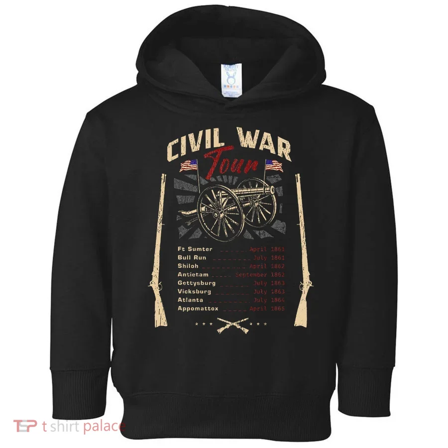 American Civil War Battle Dates Reenactment Gettysburg Toddler Hoodie